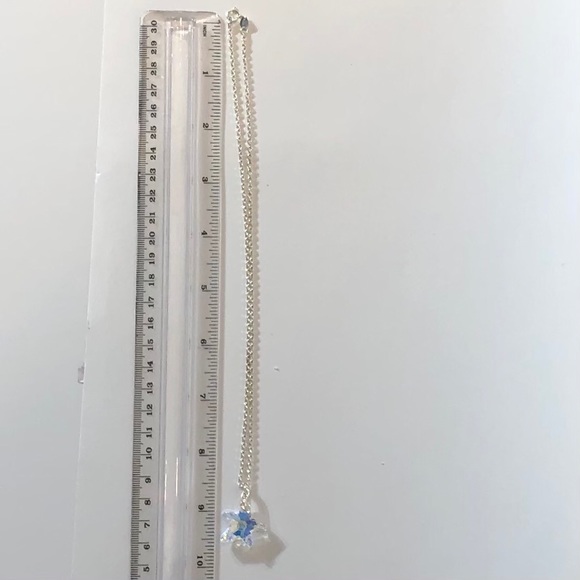 Peruvian 925 Silver Necklace w/Crystal Start Fish - Picture 7 of 8